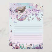 Mermaidタイムカプセルメッセージがあなたにカー空白のド 招待状 (正面/裏面)