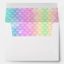 Mermaidパーティの招待状一致エンベロープ