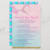 Mermaidピンク金ゴールドあなたの電話シャワーゲームの中に何がある (正面/裏面)