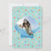 Mermaidプールパーティー誕生日写真 招待状 (裏面)