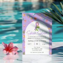 Mermaidプールパーティー誕生日写真