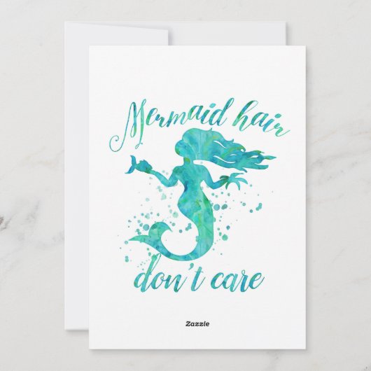 Mermaidヘア気にはDont、自分の写真を追加 シーズンカード (裏面)