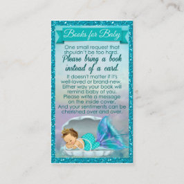 MermaidベビーブックリクエストInserts Baby Shower #130 エンクロージャーカード