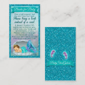 MermaidベビーブックリクエストInserts Baby Shower #130 エンクロージャーカード (正面/裏面)
