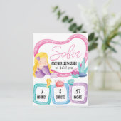 Mermaidベビー写真誕生統計のお知らせ 案内ポストカード (スタンド正面)