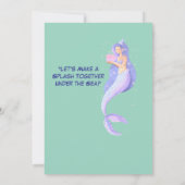 Mermaidモダン誕生日招待状 – スプラッシュを作る 招待状 (裏面)