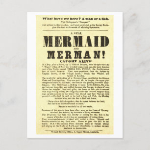 Mermaidヴィンテージショーのポスターの奇妙 ポストカード