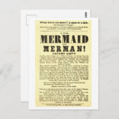 Mermaidヴィンテージショーのポスターの奇妙 ポストカード (正面/裏面)