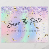 Mermaid写真エレガントコラージュ日付カードを保存 チラシ (裏面)