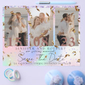 Mermaid写真エレガントコラージュ日付カードを保存 チラシ (シングル)