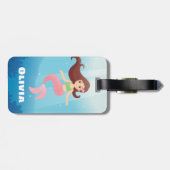 Mermaid女かわいらしの子の名前ラゲージタグ ラゲッジタグ (裏面横)