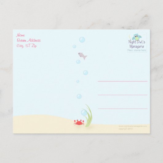 Mermaid恋しく思パーティーあり ポストカード (裏面)