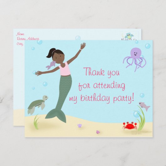 Mermaid恋しく思パーティーあり ポストカード (正面/裏面)