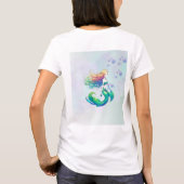 Mermaid誕生日テーマ追加ゲスト名 Tシャツ (裏面)