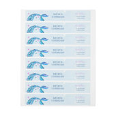 Mermaid誕生日ラップのまわりに封筒アドレス ラップアラウンドラベル (シート)