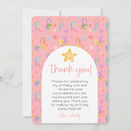 Mermaid誕生日写真ありがとう 招待状