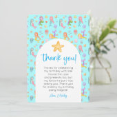 Mermaid誕生日写真ありがとう 招待状 (スタンド正面)