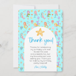 Mermaid誕生日写真ありがとう 招待状