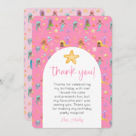 Mermaid誕生日写真ありがとう 招待状