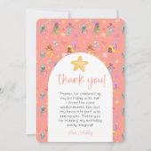 Mermaid誕生日写真ありがとう 招待状 (正面)