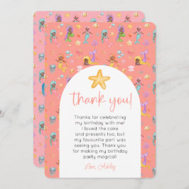 Mermaid誕生日写真ありがとう 招待状