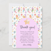 Mermaid誕生日写真ありがとう 招待状 (正面)