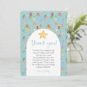 Mermaid誕生日写真ありがとう 招待状 (スタンド正面)