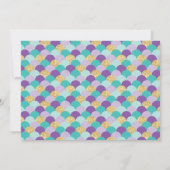 Mermaid誕生日招待状と写真 招待状 (裏面)