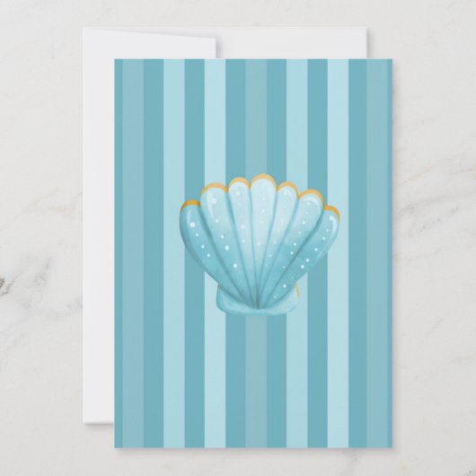 Mermaid誕生日Bashパーティー編集可能招待状 招待状 (裏面)