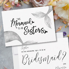 Mermaid黒おもしろいと白のBridesmaid提案