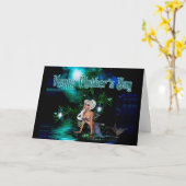 Mermaid -ファンタジーマザーズデイカード カード (黄色い花)