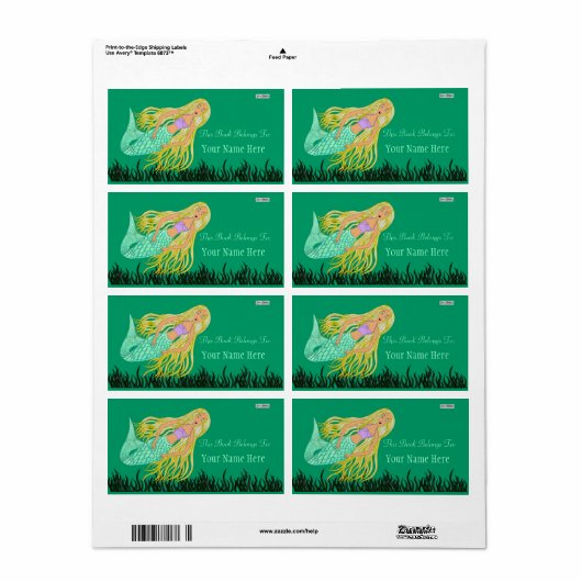 Mermaid (蔵書票) ラベル (フルシート)