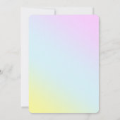 Mermaid 1stパーティー海の誕生日の下の写真 招待状 (裏面)