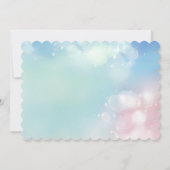 Mermaid 1stフォトオンダー海誕生日 招待状 (裏面)