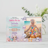 Mermaid 1st写真海の誕生日の下 招待状 (スタンド正面)