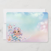Mermaid 1st写真海の誕生日の下 招待状 (裏面)