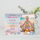 Mermaid 1st写真海の誕生日の下 招待状 (スタンド正面)