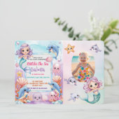 Mermaid 1st写真海の誕生日の下 招待状 (スタンド正面)