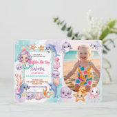 Mermaid 1st写真海の誕生日の下 招待状 (スタンド正面)