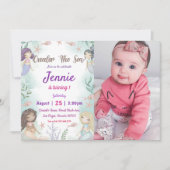 Mermaid 1st誕生日ワンダーザシーインビタティパーティー 招待状 (正面)