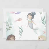 Mermaid 1st誕生日ワンダーザシーインビタティパーティー 招待状 (裏面)