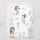 Mermaid 1st誕生日ワンダーザシーインビタティパーティー 招待状 (裏面)