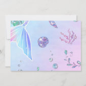 Mermaid 1st誕生日ワンダーザシーパーティーインビタット 招待状 (裏面)