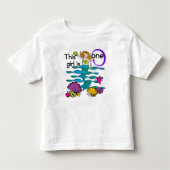 Mermaid 1st誕生日Tシャツとギフト トドラーTシャツ (正面)