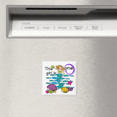 Mermaid 1st誕生日Tシャツとギフト マグネット (インサイチュ (食洗機))