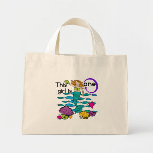 Mermaid 1st誕生日Tシャツとギフト ミニトートバッグ