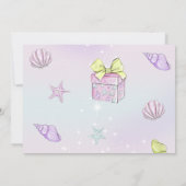 Mermaid 1st BirthdayパーティーOneder The Sea Photo 招待状 (裏面)