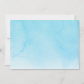 Mermaid 1st Birthday OneDer the sea Blue Photo 招待状 (裏面)