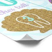 Mermaid 1st birthday Poster, Milestone Sign ポスター (角)