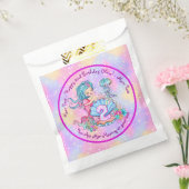 Mermaid 2nd誕生日の変更の編集文字のパーソナライズ フェイバーバッグ (封をした状態)